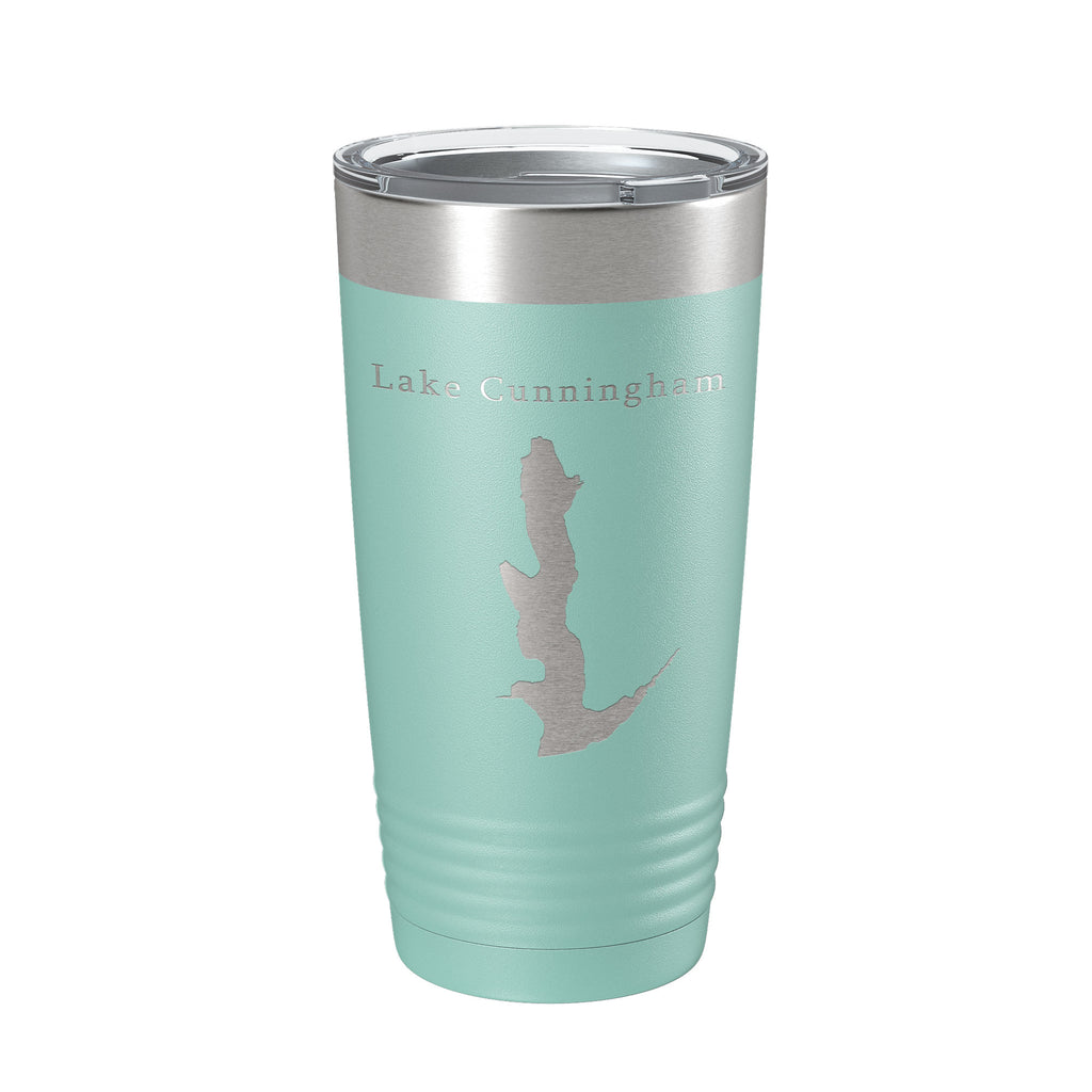 Lake Glenn Cunningham Map Tumbler Travel Mug Insulated Laser Engraved Coffee Cup Nebraska 20 oz