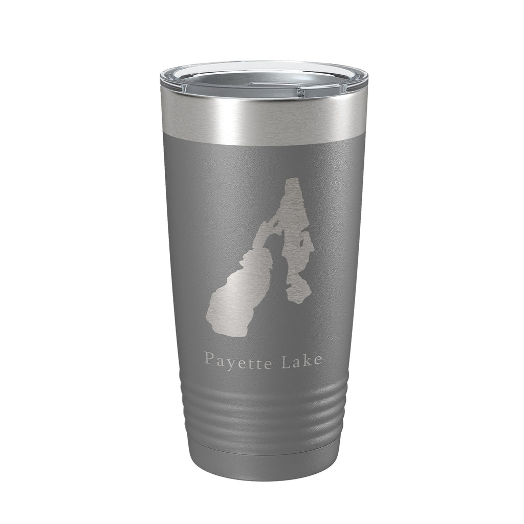 Payette Lake Map Tumbler Travel Mug Insulated Laser Engraved Coffee Cup Idaho 20 oz