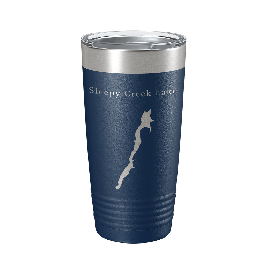 Sleepy Creek Lake Map Tumbler Travel Mug Insulated Laser Engraved Coffee Cup West Virginia 20 oz