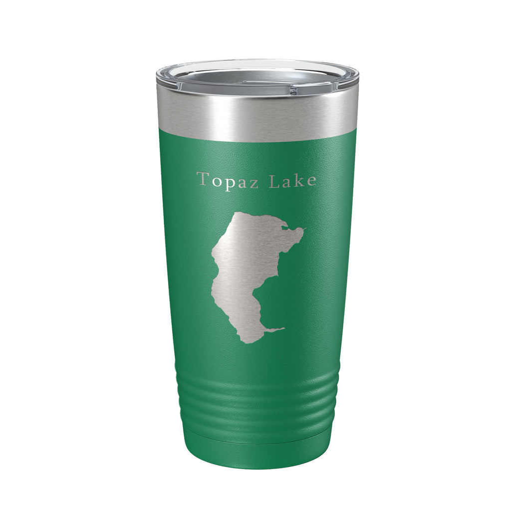 Topaz Lake Map Tumbler Travel Mug Insulated Laser Engraved Coffee Cup California Nevada 20 oz