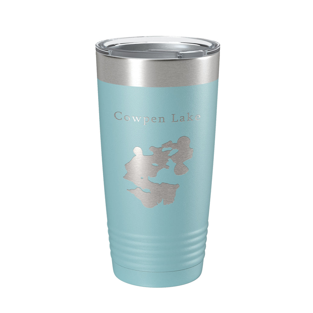 Cowpen Lake Map Tumbler Travel Mug Insulated Laser Engraved Coffee Cup Florida 20 oz