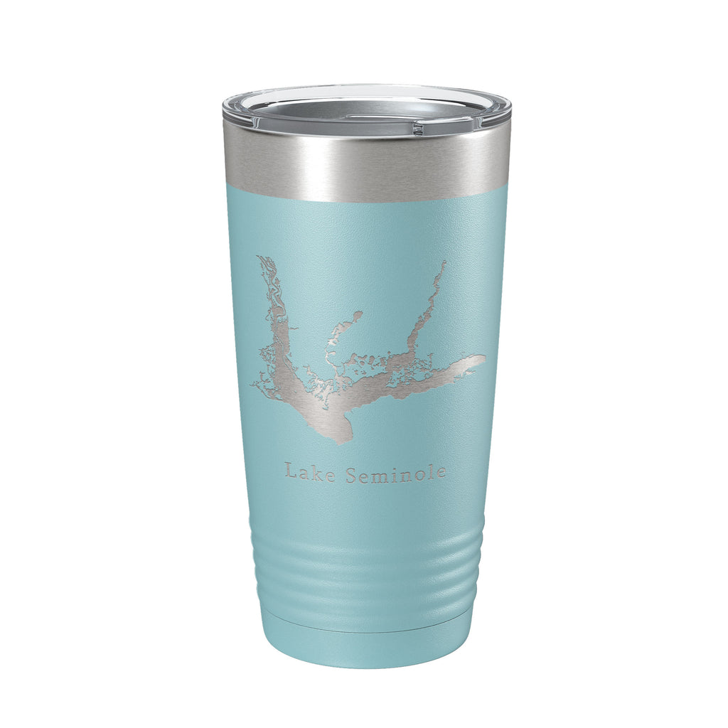 Lake Seminole Map Tumbler Travel Mug Insulated Laser Engraved Coffee Cup Georgia Florida 20 oz