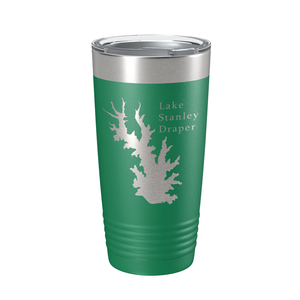 Lake Stanley Draper Map Tumbler Travel Mug Insulated Laser Engraved Coffee Cup Oklahoma 20 oz