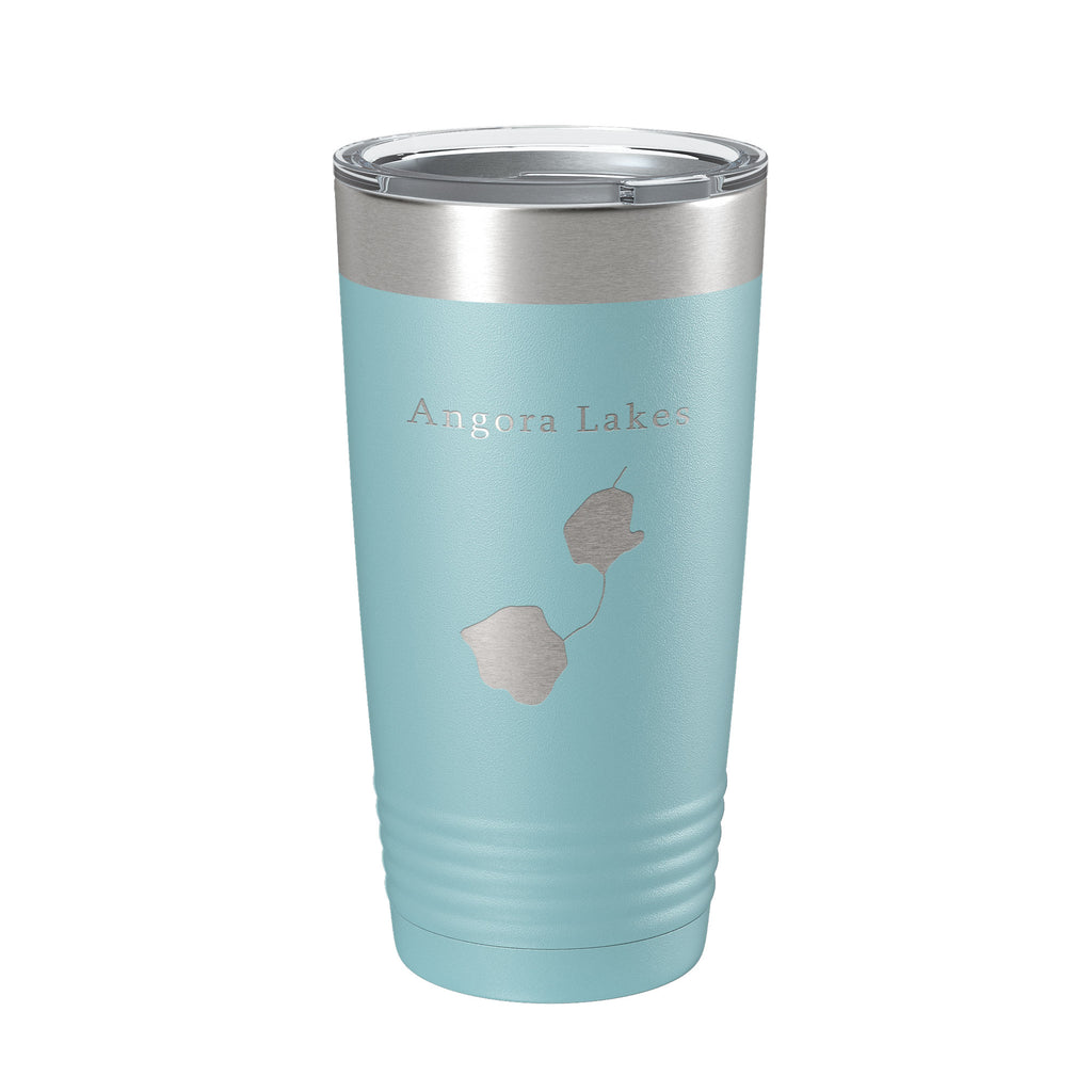 Angora Lakes Map Tumbler Travel Mug Insulated Laser Engraved Coffee Cup California 20 oz