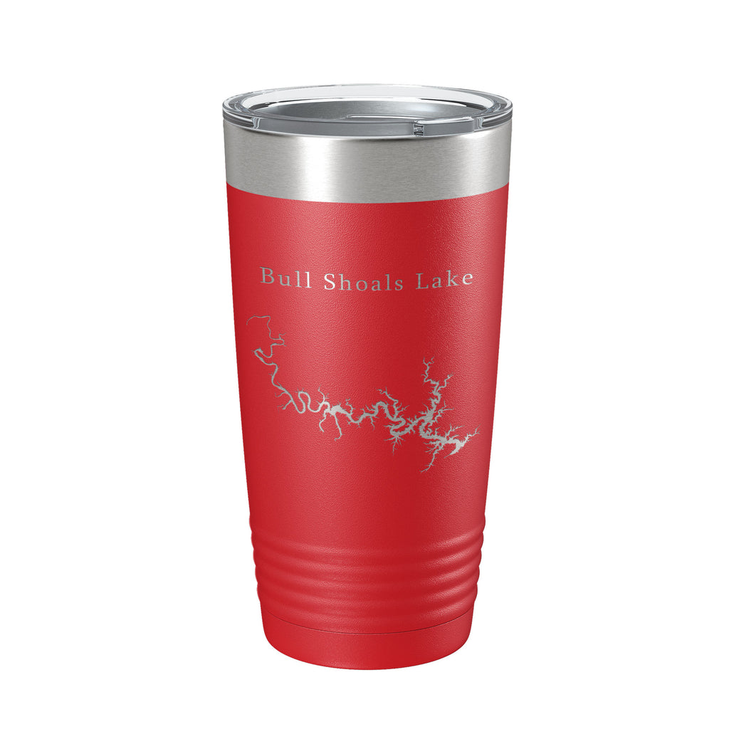 Bull Shoals Lake Map Tumbler Travel Mug Insulated Laser Engraved Coffee Cup Arkansas Missouri 20 oz