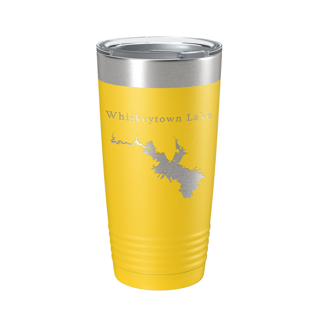 Whiskeytown Lake Map Tumbler Travel Mug Insulated Laser Engraved Coffee Cup California 20 oz