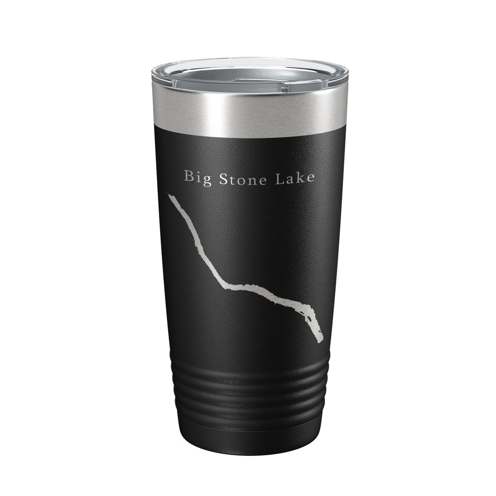 Big Stone Lake Map Tumbler Travel Mug Insulated Laser Engraved Coffee Cup South Dakota Minnesota 20 oz