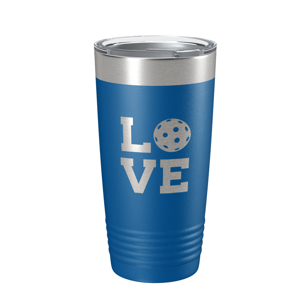 Pickleball Love Tumbler Travel Mug Insulated Laser Engraved Coffee Cup Pickle Ball Gift 20 oz