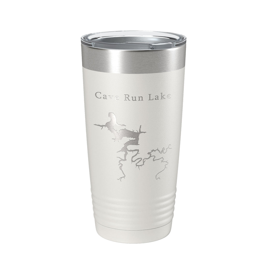 Cave Run Lake Map Tumbler Travel Mug Insulated Laser Engraved Coffee Cup Kentucky 20 oz