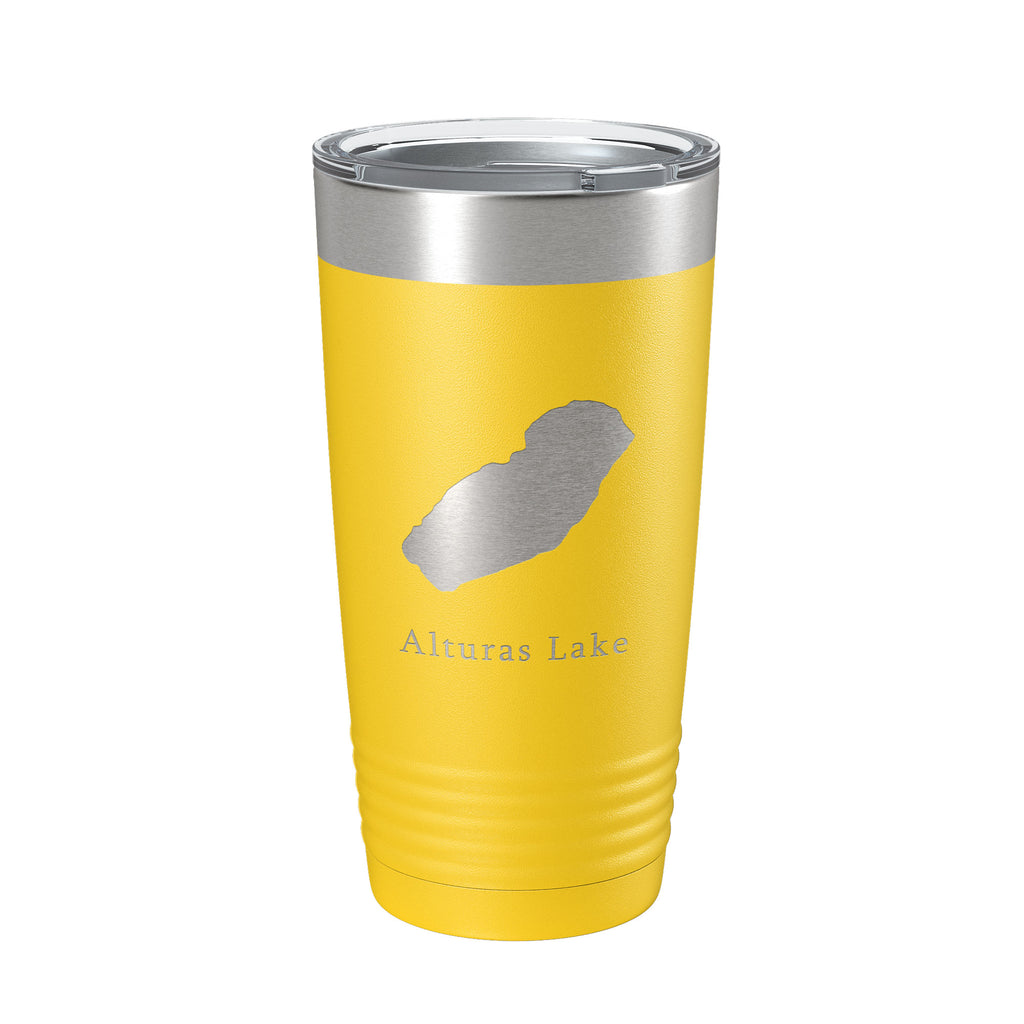 Alturas Lake Map Tumbler Travel Mug Insulated Laser Engraved Coffee Cup Idaho 20 oz