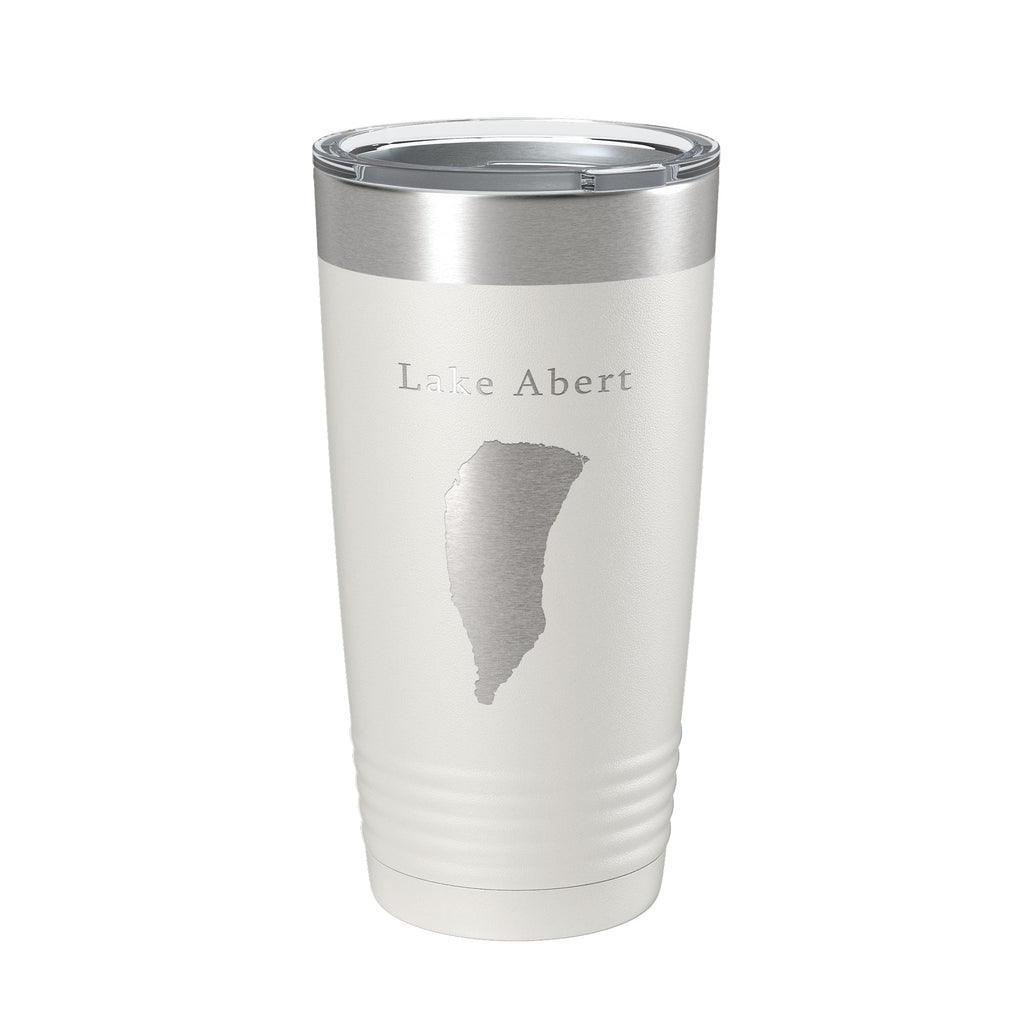 Lake Abert Map Tumbler Travel Mug Insulated Laser Engraved Coffee Cup Oregon 20 oz