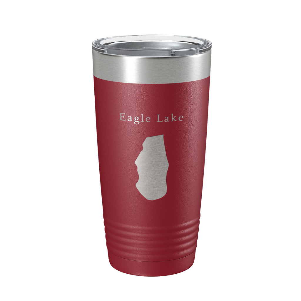 Eagle Lake Map Tumbler Travel Mug Insulated Laser Engraved Coffee Cup Pennsylvania 20 oz