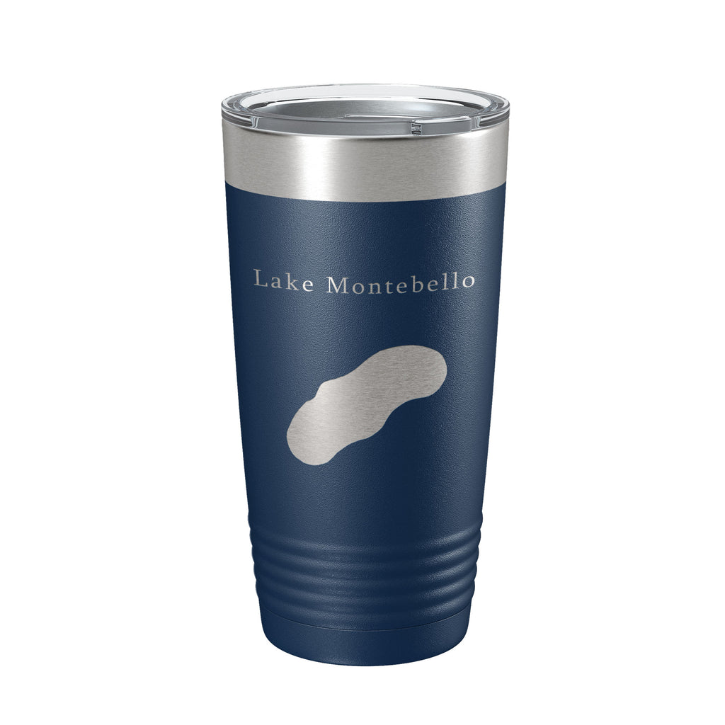 Lake Montebello Map Tumbler Travel Mug Insulated Laser Engraved Coffee Cup Maryland 20 oz