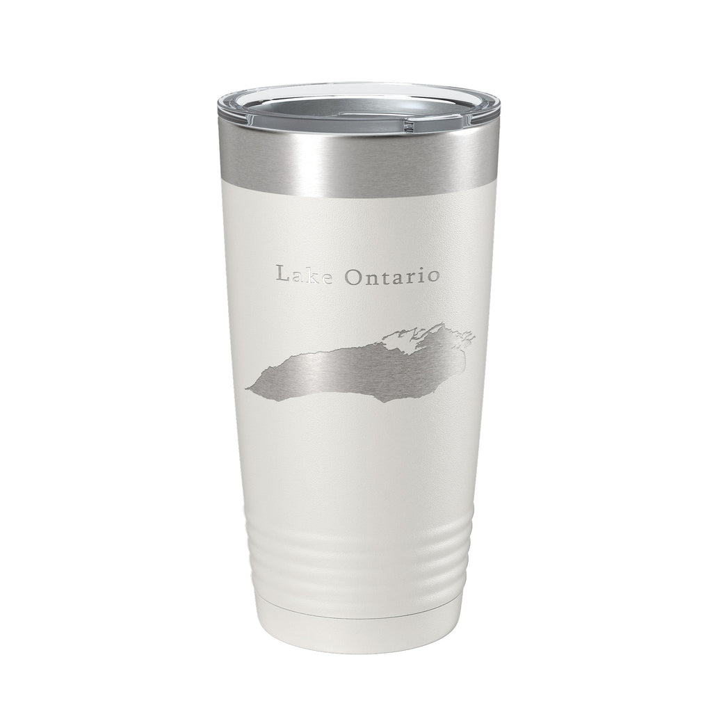 Lake Ontario Map Tumbler Travel Mug Insulated Laser Engraved Coffee Cup New York 20 oz