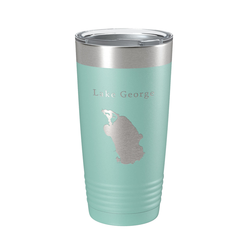 Lake George Map Tumbler Travel Mug Insulated Laser Engraved Coffee Cup Florida 20 oz