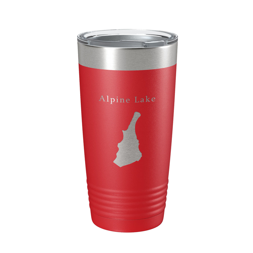 Alpine Lake Hull's Map Tumbler Travel Mug Insulated Laser Engraved Coffee Cup West Virginia 20 oz