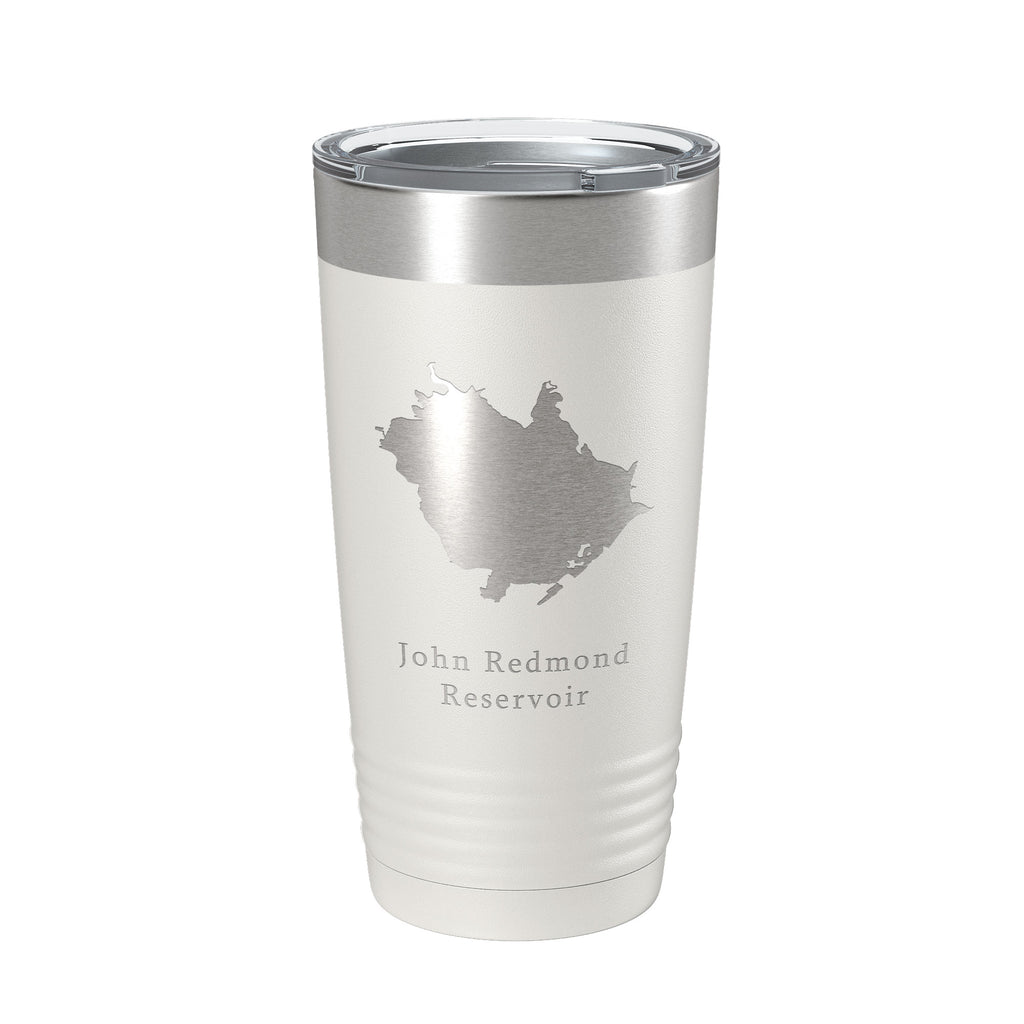 John Redmond Reservoir Tumbler Lake Map Travel Mug Insulated Laser Engraved Coffee Cup Kansas 20 oz