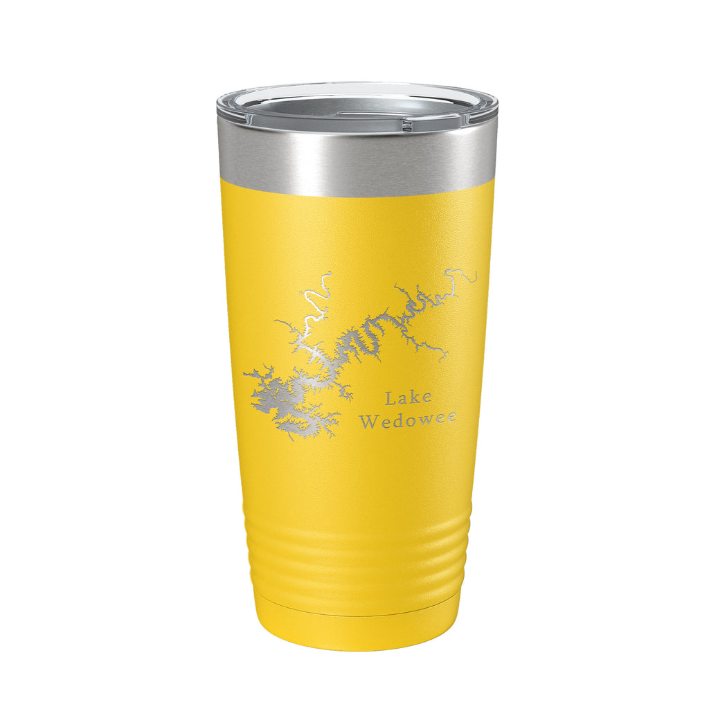 Lake Wedowee RL Harris Map Tumbler Travel Mug Insulated Laser Engraved Coffee Cup Alabama 20 oz