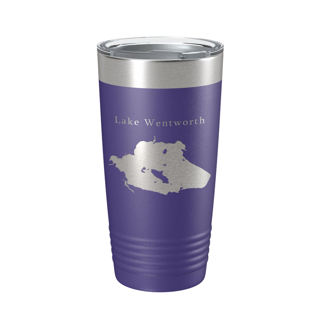 Lake Wentworth Map Tumbler Travel Mug Insulated Laser Engraved Coffee Cup New Hampshire 20 oz