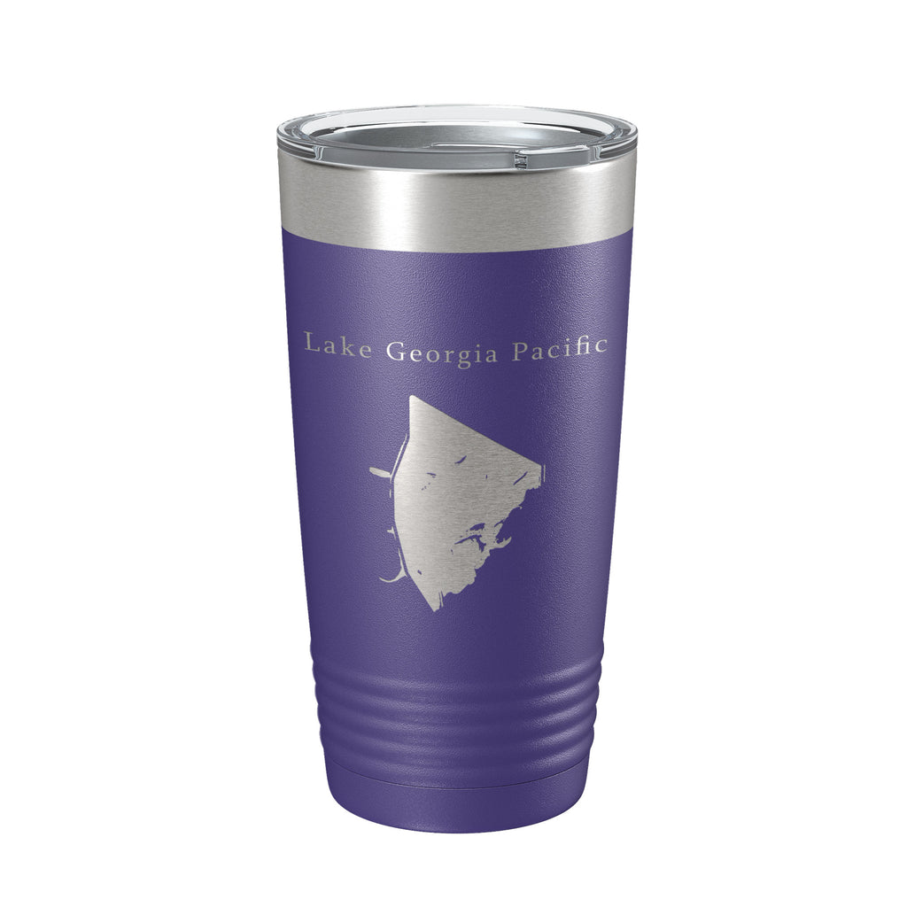 Lake Georgia Pacific Map Tumbler Travel Mug Insulated Laser Engraved Coffee Cup Arkansas 20 oz