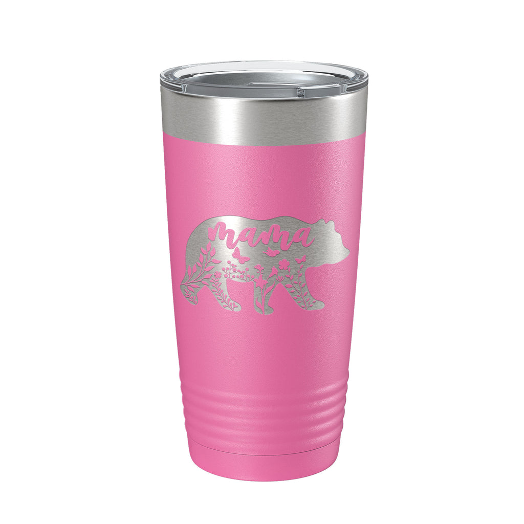 Mama Bear Tumbler Travel Mug Insulated Laser Engraved Coffee Cup Momma Mom Mother's Day Gift Cute 20 oz