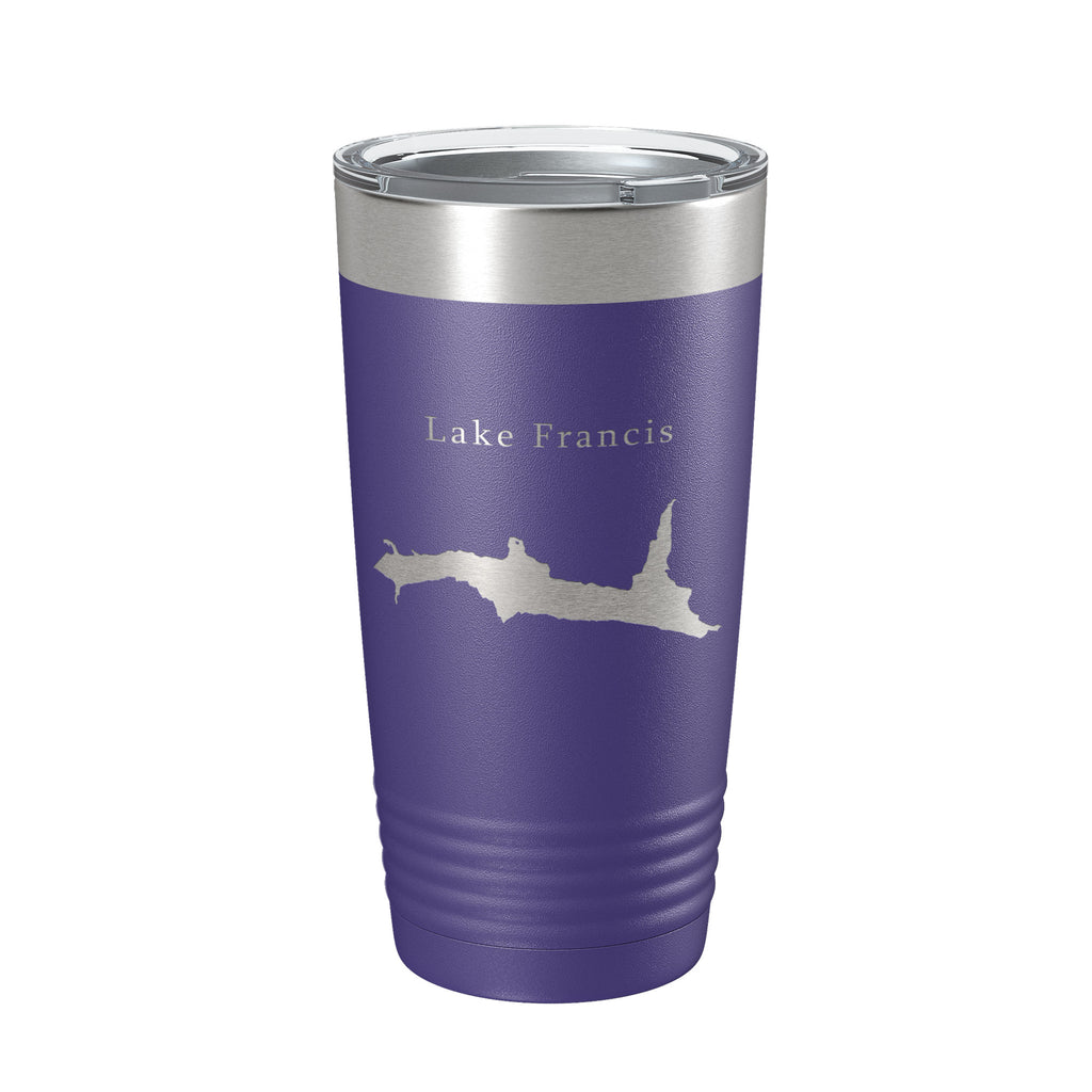 Lake Francis Map Tumbler Travel Mug Insulated Laser Engraved Coffee Cup New Hampshire 20 oz