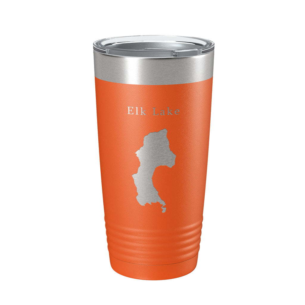 Elk Lake Map Tumbler Travel Mug Insulated Laser Engraved Coffee Cup Oregon 20 oz