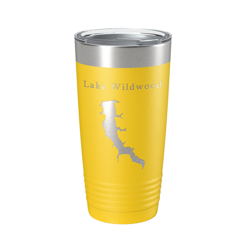 Lake Wildwood Map Tumbler Travel Mug Insulated Laser Engraved Coffee Cup Illinois 20 oz