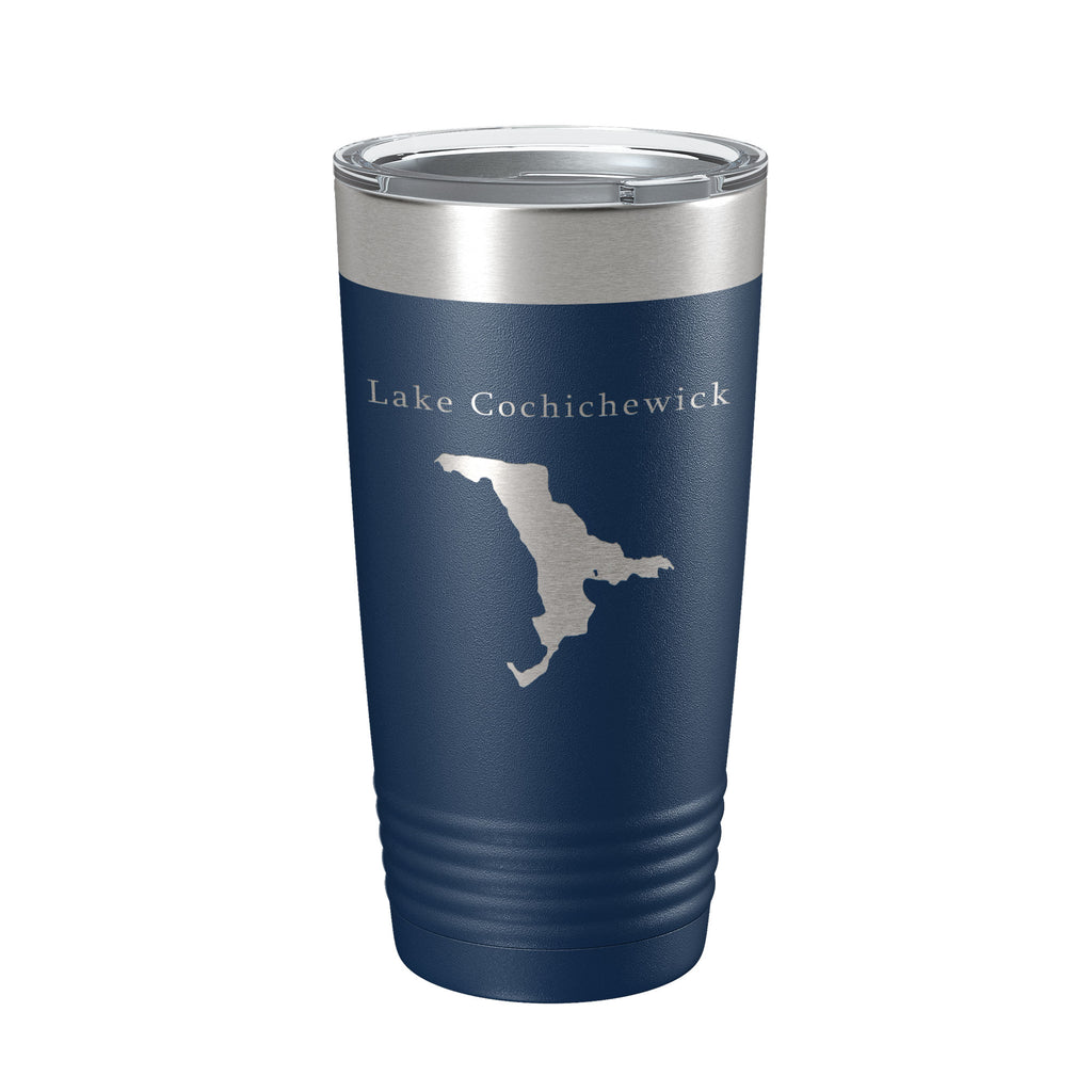 Lake Cochichewick Map Tumbler Travel Mug Insulated Laser Engraved Coffee Cup Massachusetts 20 oz