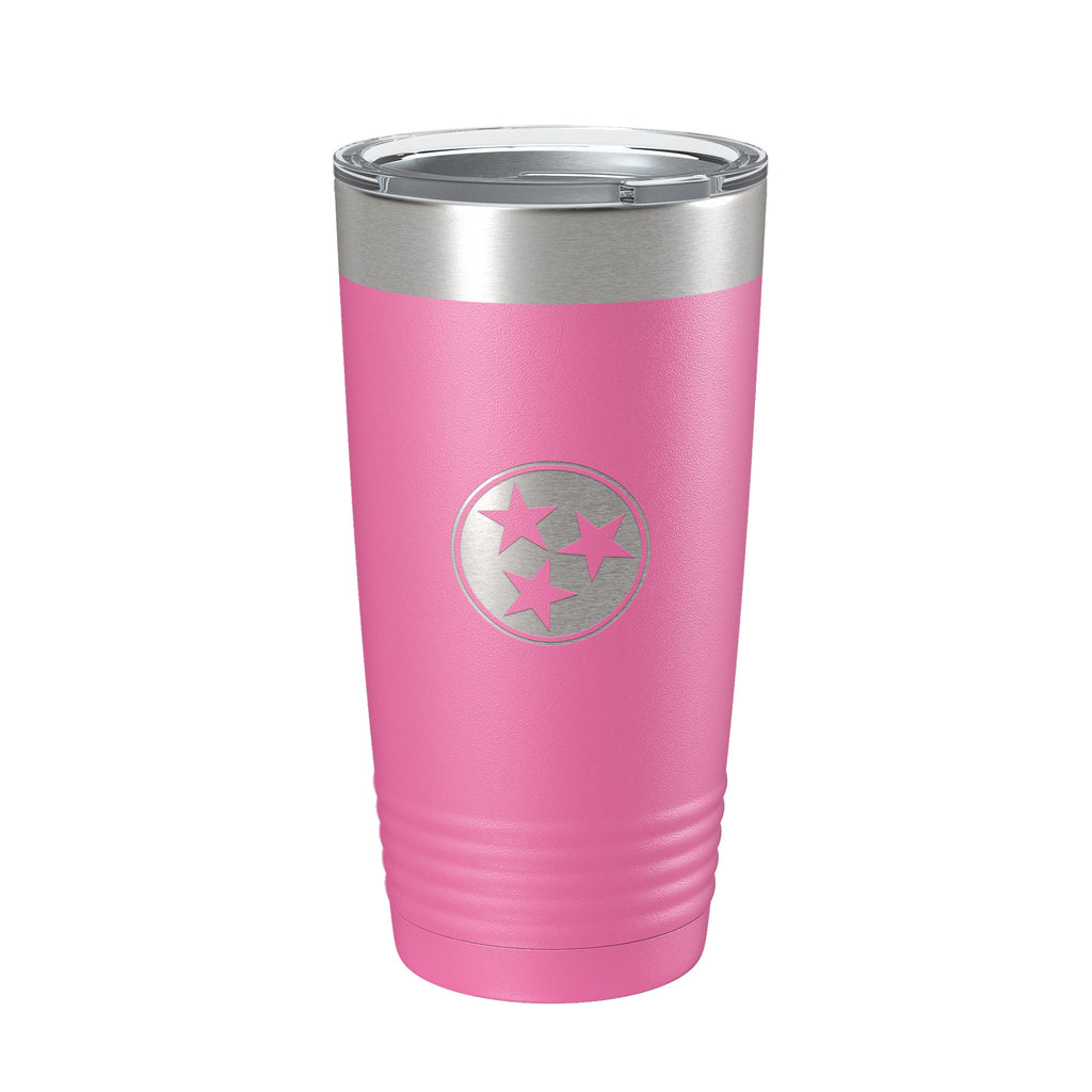 Tennessee Tristar Tumbler TN State Symbol Travel Mug Insulated Laser Engraved Coffee Cup 20 oz