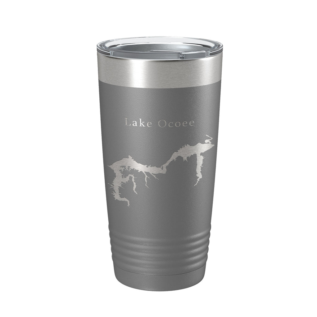 Lake Ocoee Map Tumbler Travel Mug Insulated Laser Engraved Coffee Cup Tennessee 20 oz