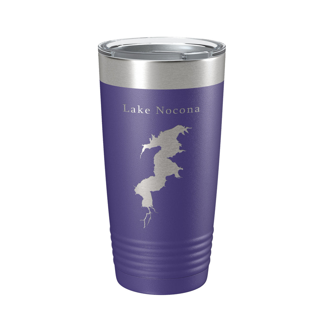 Lake Nocona Map Tumbler Travel Mug Insulated Laser Engraved Coffee Cup Texas 20 oz