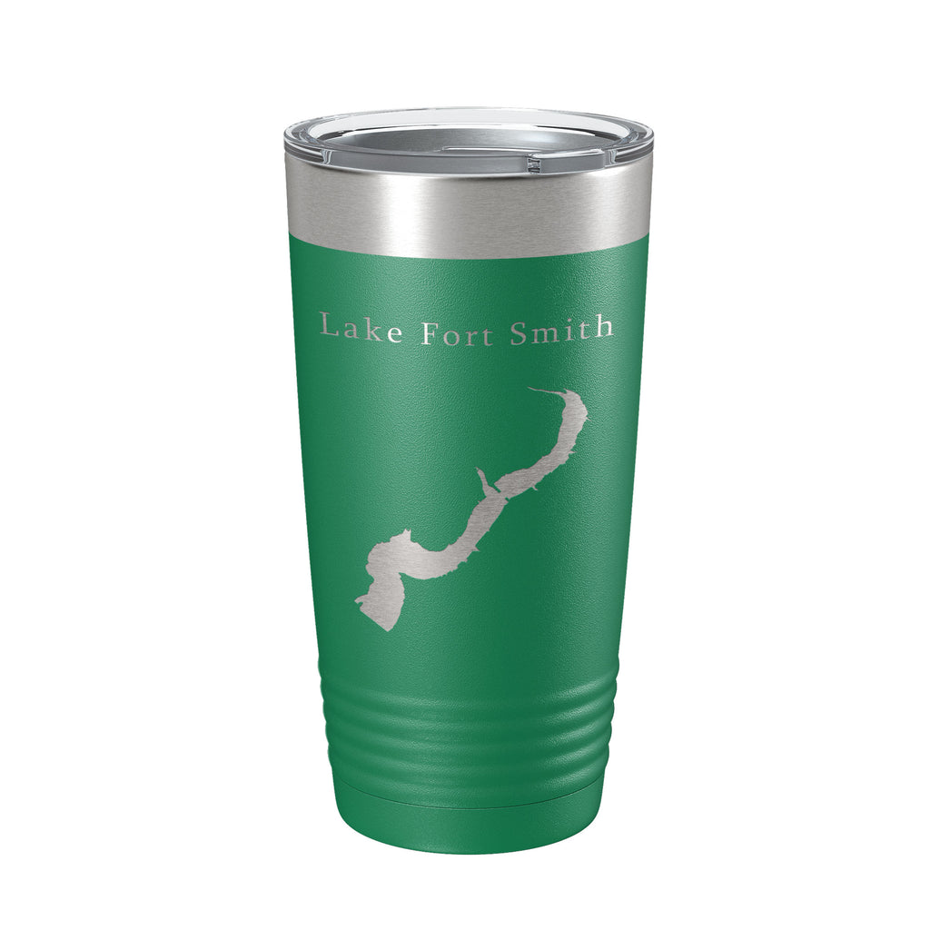 Lake Fort Smith Map Tumbler Travel Mug Insulated Laser Engraved Coffee Cup Arkansas 20 oz