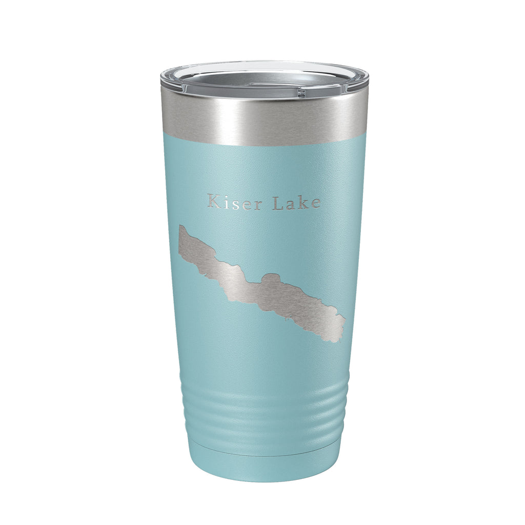 Kiser Lake Map Tumbler Travel Mug Insulated Laser Engraved Coffee Cup Ohio 20 oz