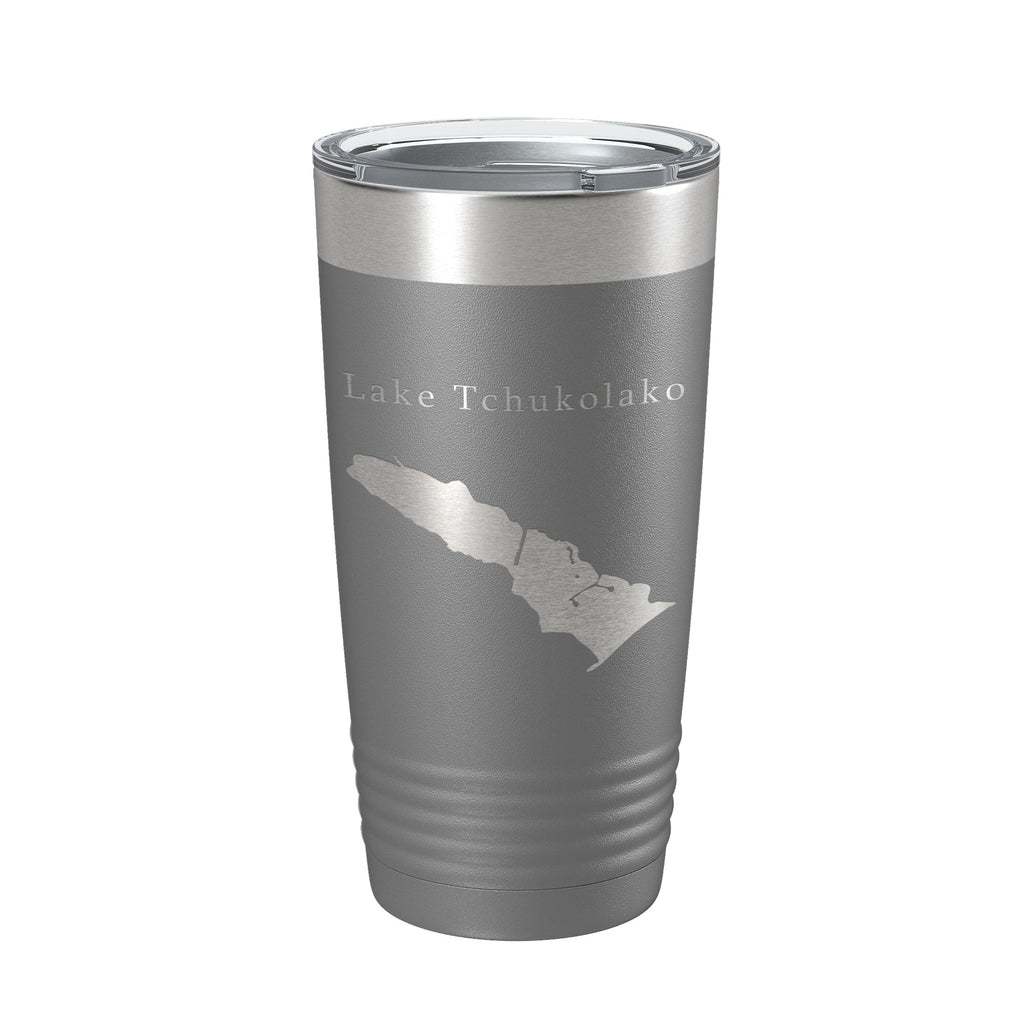 Lake Tchukolako Map Tumbler Travel Mug Insulated Laser Engraved Coffee Cup Georgia 20 oz