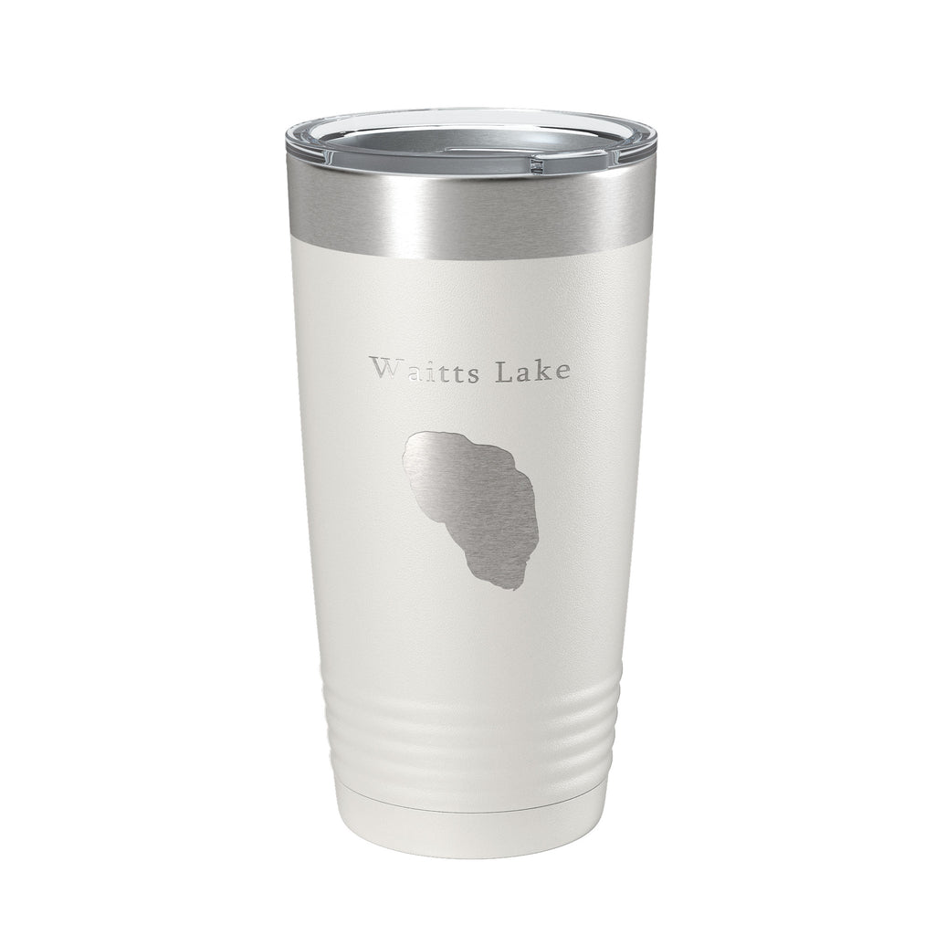 Waitts Lake Map Tumbler Travel Mug Insulated Laser Engraved Coffee Cup Washington 20 oz