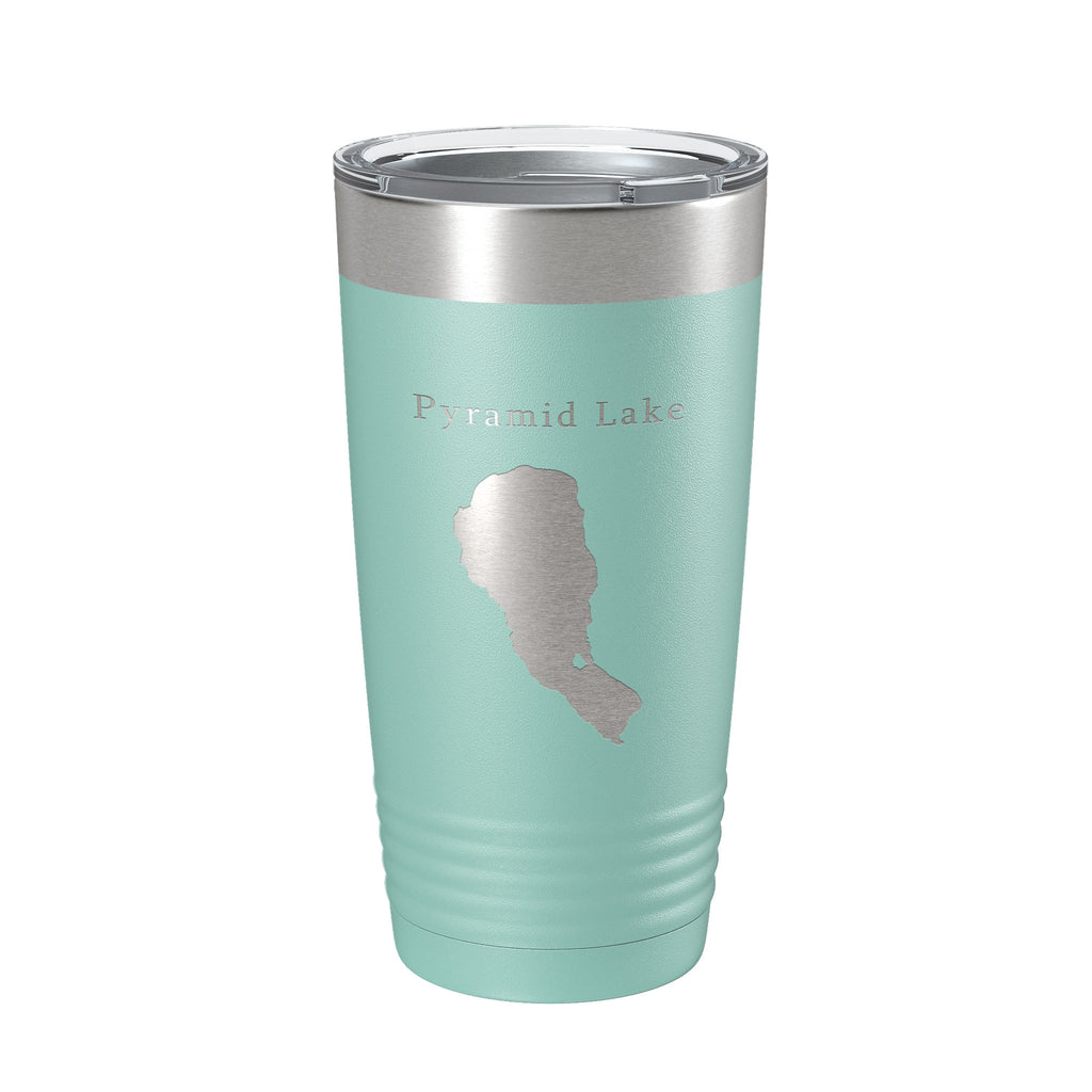 Pyramid Lake Map Tumbler Travel Mug Insulated Laser Engraved Coffee Cup Nevada 20 oz