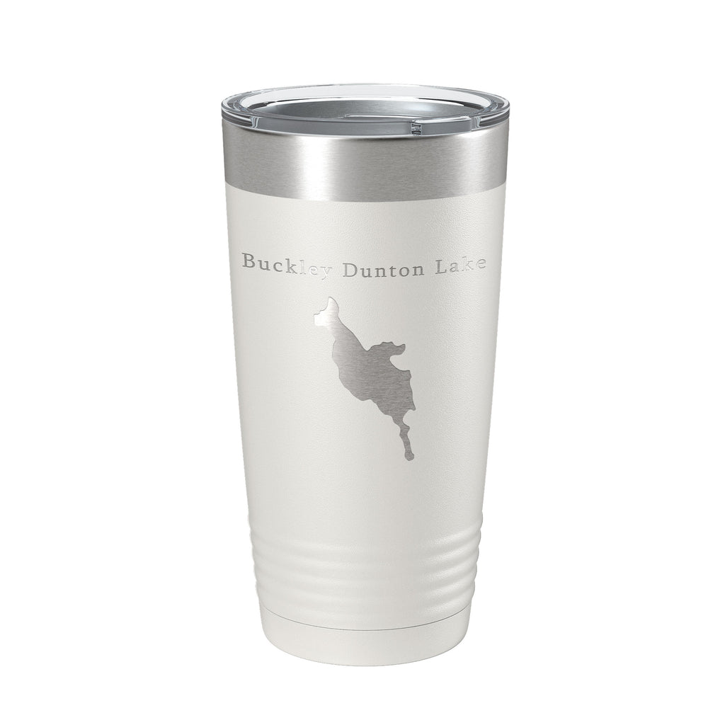 Buckley Dunton Lake Map Tumbler Travel Mug Insulated Laser Engraved Coffee Cup Massachusetts 20 oz