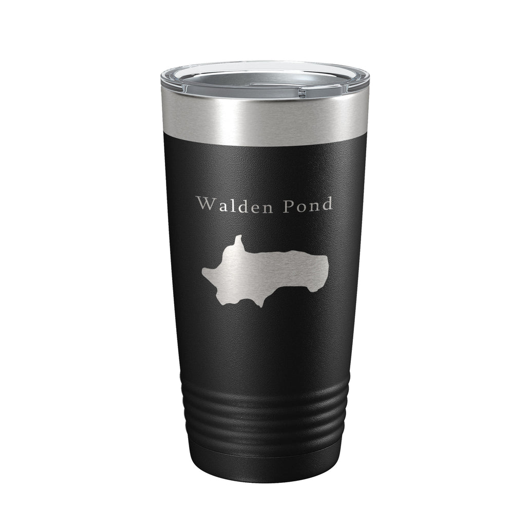 Walden Pond Tumbler Lake Map Travel Mug Insulated Laser Engraved Coffee Cup Massachusetts 20 oz