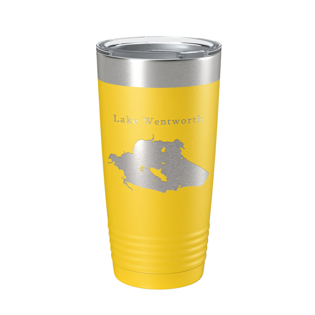 Lake Wentworth Map Tumbler Travel Mug Insulated Laser Engraved Coffee Cup New Hampshire 20 oz