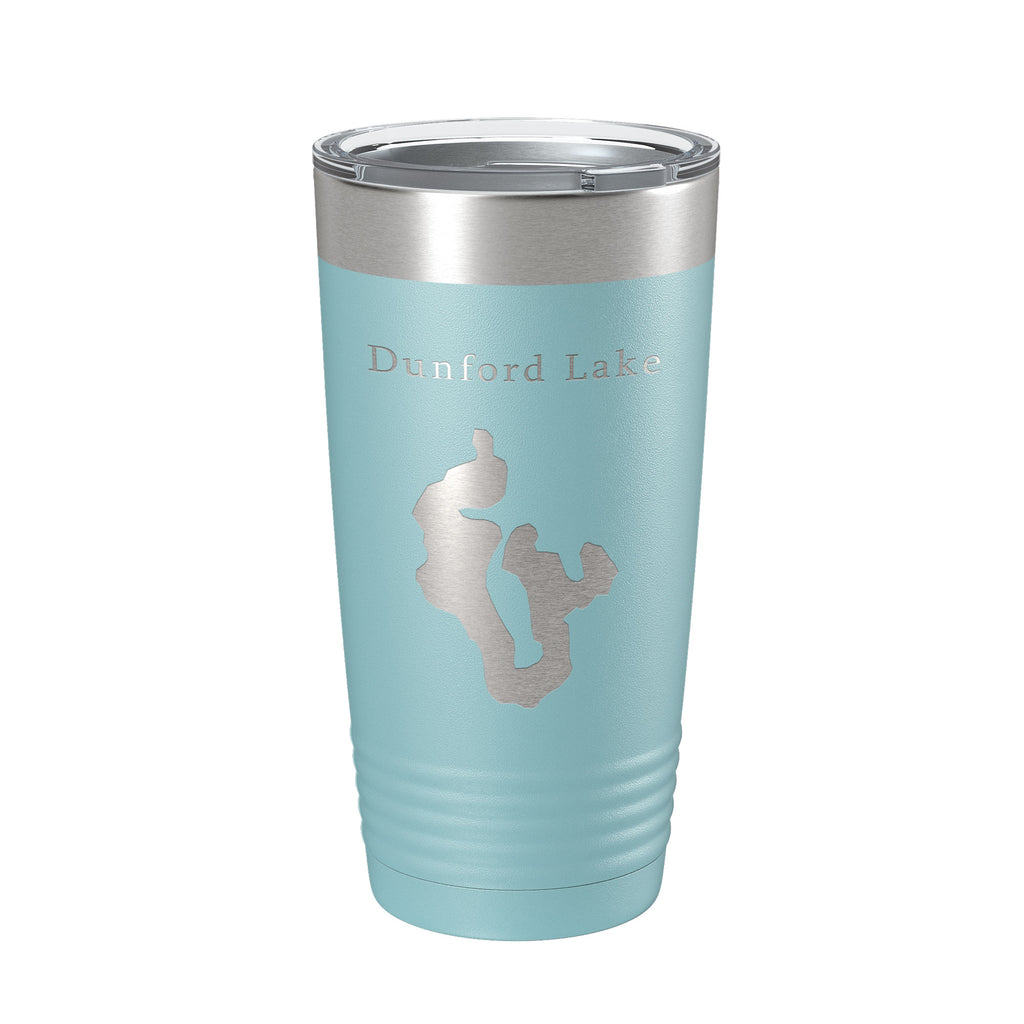 Dunford Lake Map Tumbler Travel Mug Insulated Laser Engraved Coffee Cup Florida 20 oz