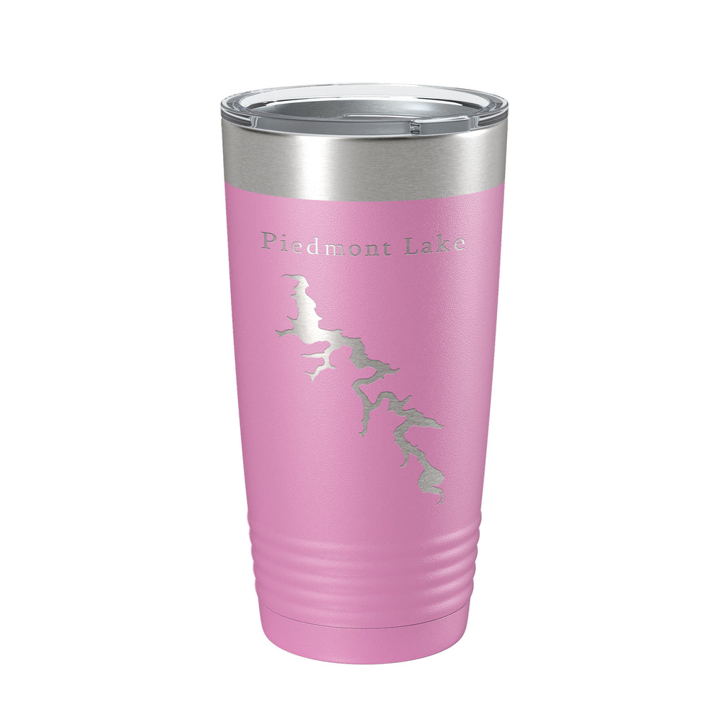 Piedmont Lake Map Tumbler Travel Mug Insulated Laser Engraved Coffee Cup Ohio 20 oz