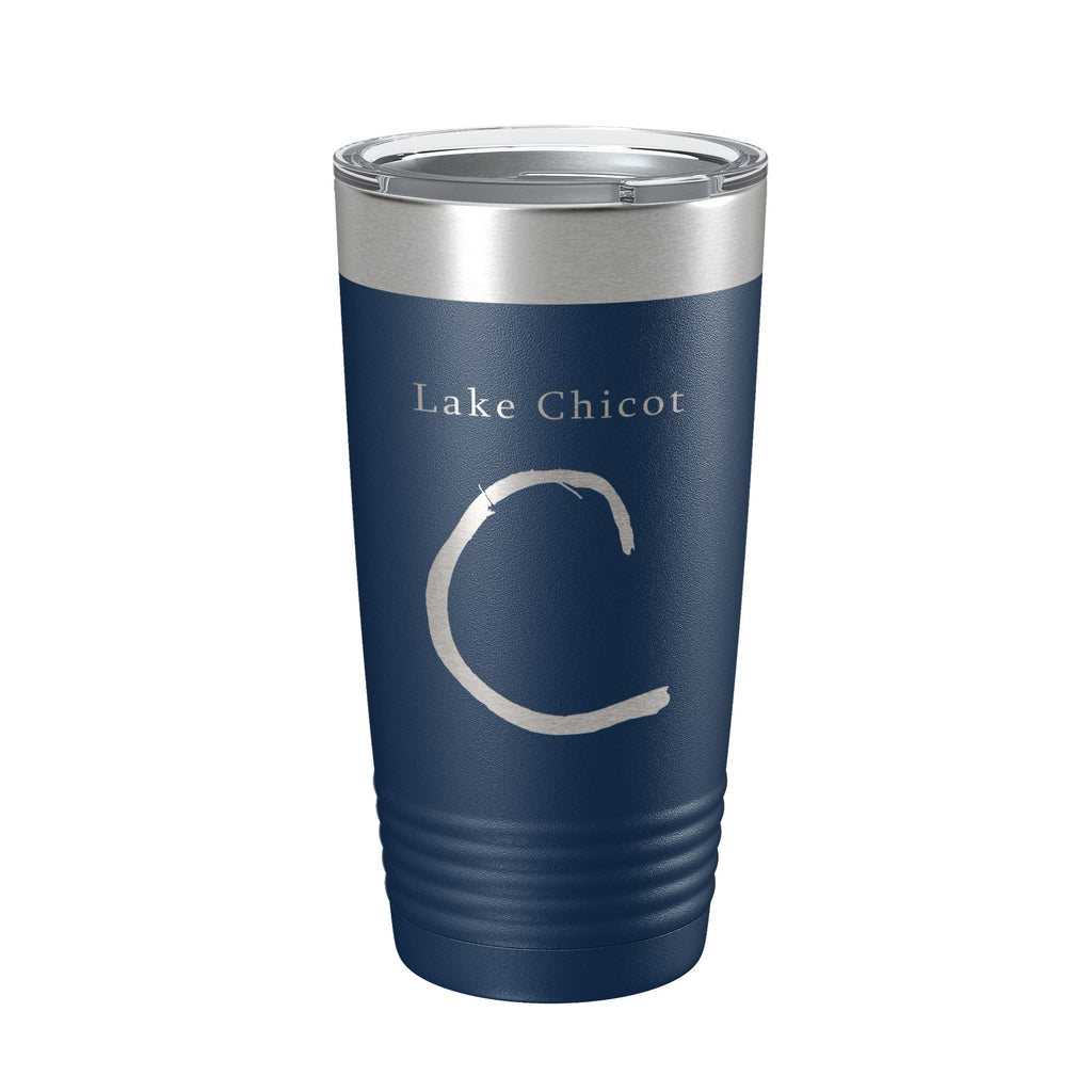 Lake Chicot Map Tumbler Travel Mug Insulated Laser Engraved Coffee Cup Arkansas 20 oz