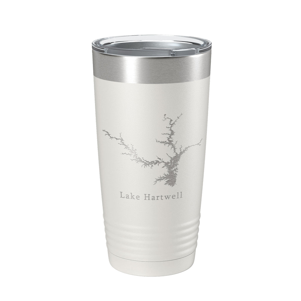 Lake Hartwell Map Tumbler Travel Mug Insulated Laser Engraved Coffee Cup Georgia South Carolina 20 oz