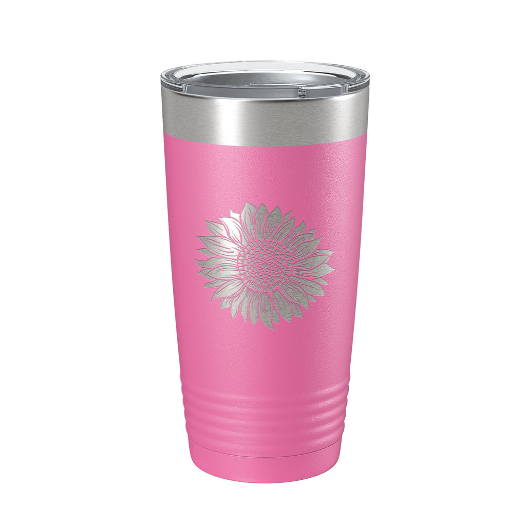 Sunflower Tumbler Sun Flower Travel Mug Gift For Women Insulated Laser Engraved Coffee Cup Birthday Mother's Day 20 oz