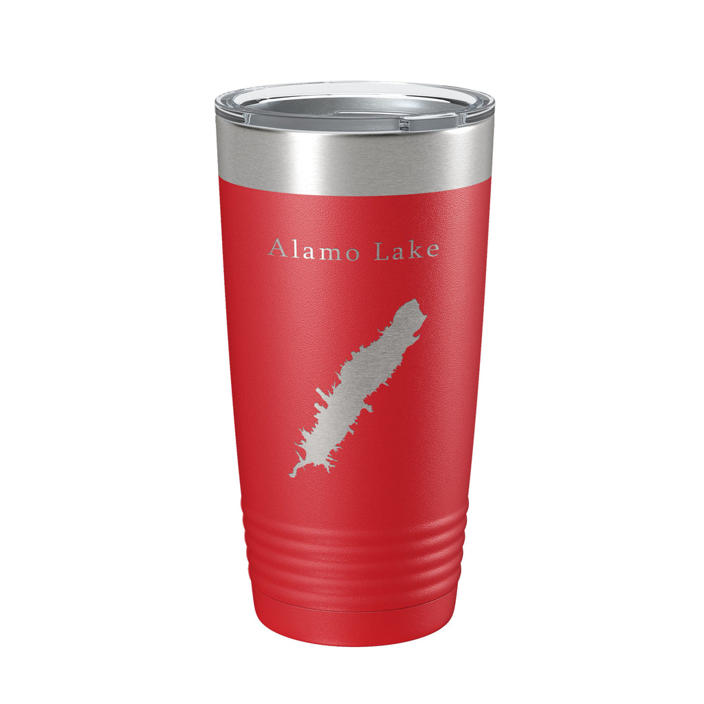 Alamo Lake Map Tumbler Travel Mug Insulated Laser Engraved Coffee Cup Arizona 20 oz