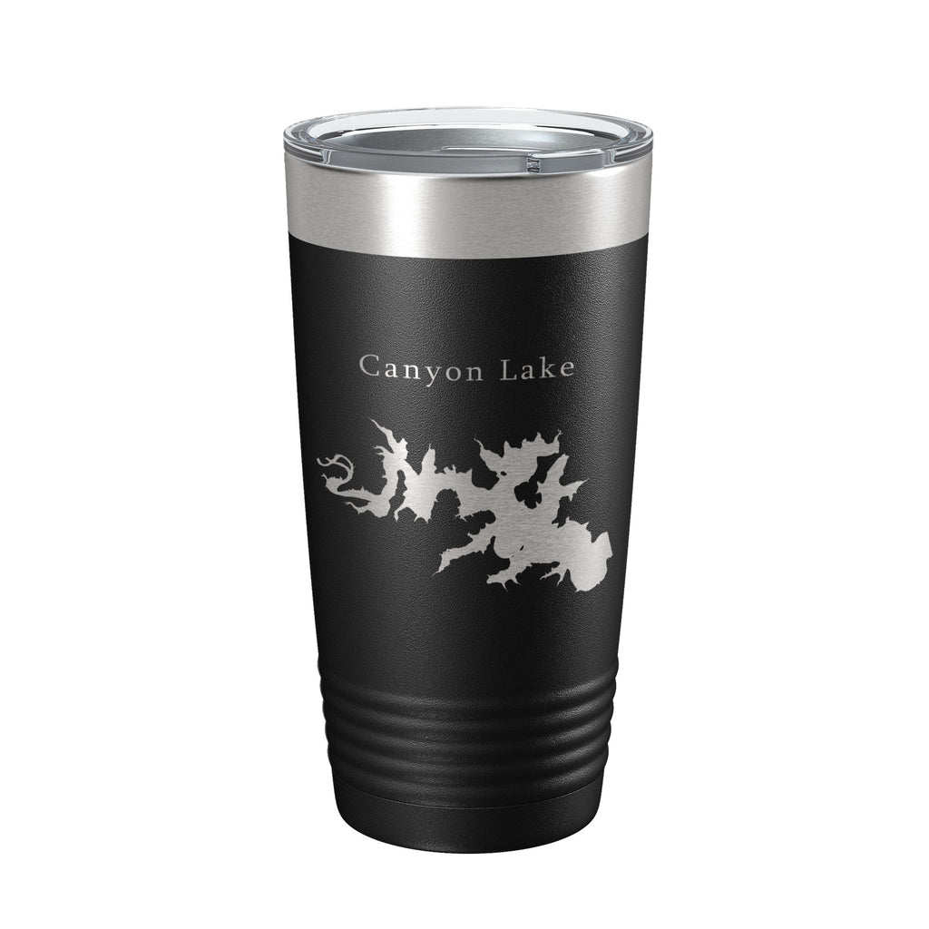 Canyon Lake Map Tumbler Travel Mug Insulated Laser Engraved Coffee Cup Texas 20 oz