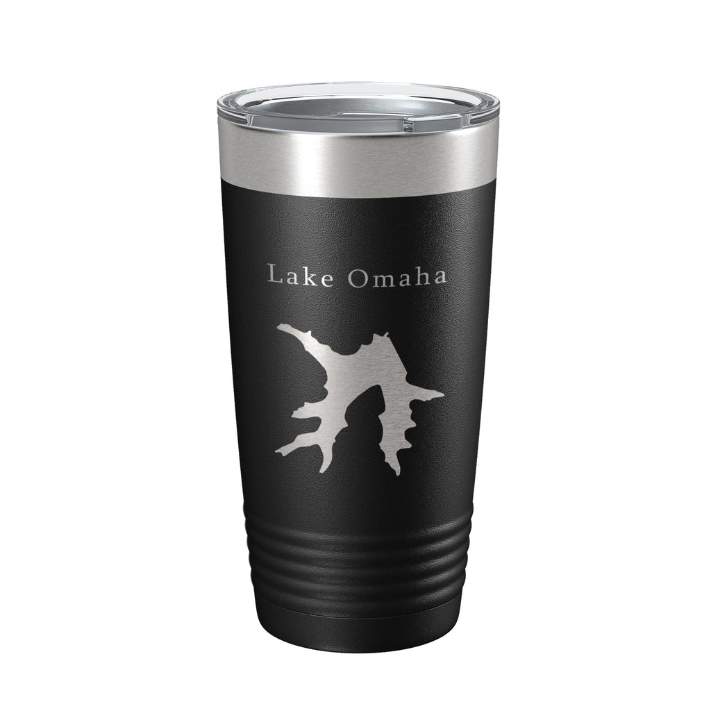 Lake Omaha Map Tumbler Travel Mug Insulated Laser Engraved Coffee Cup Arkansas 20 oz