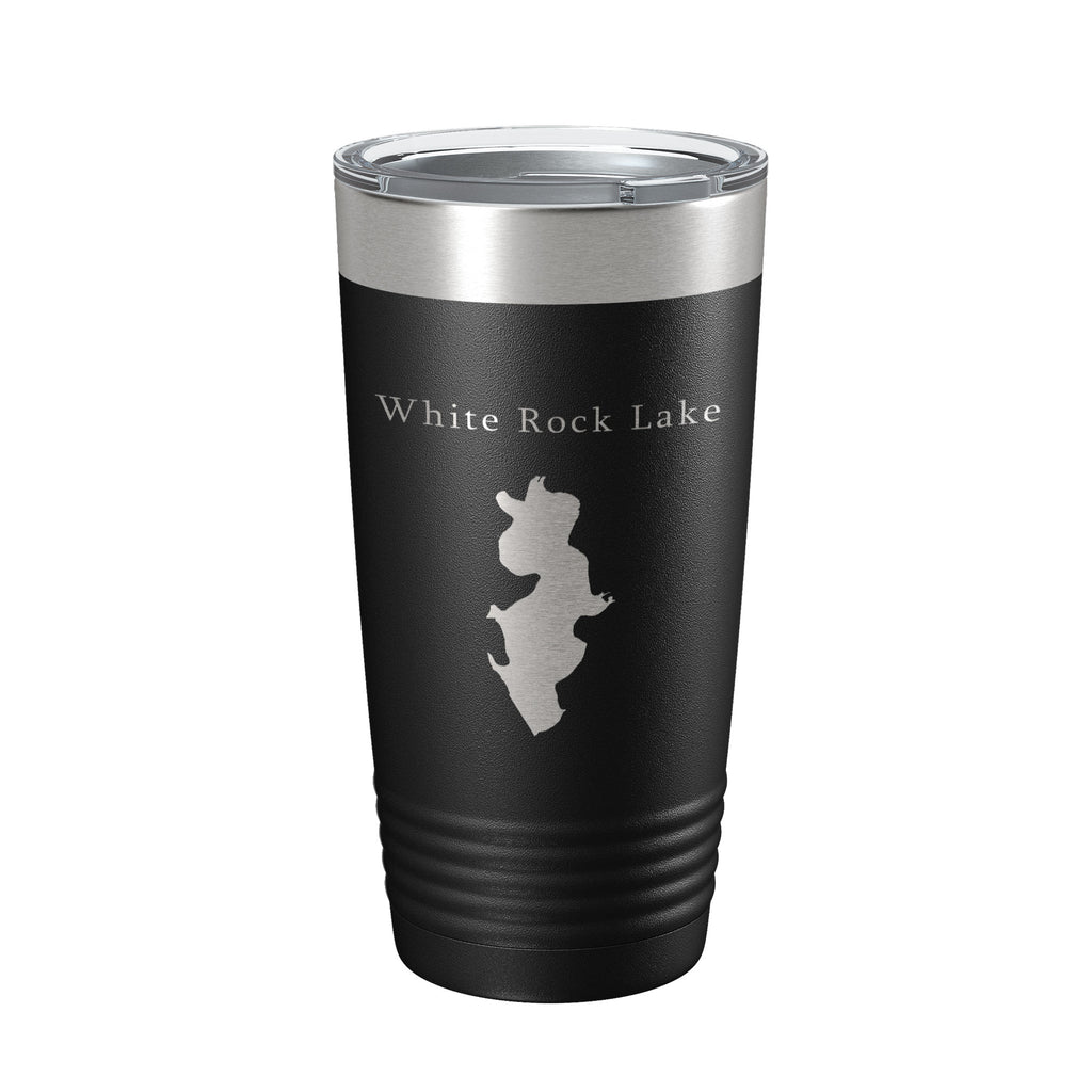 White Rock Lake Map Tumbler Travel Mug Insulated Laser Engraved Coffee Cup Dallas Texas 20 oz