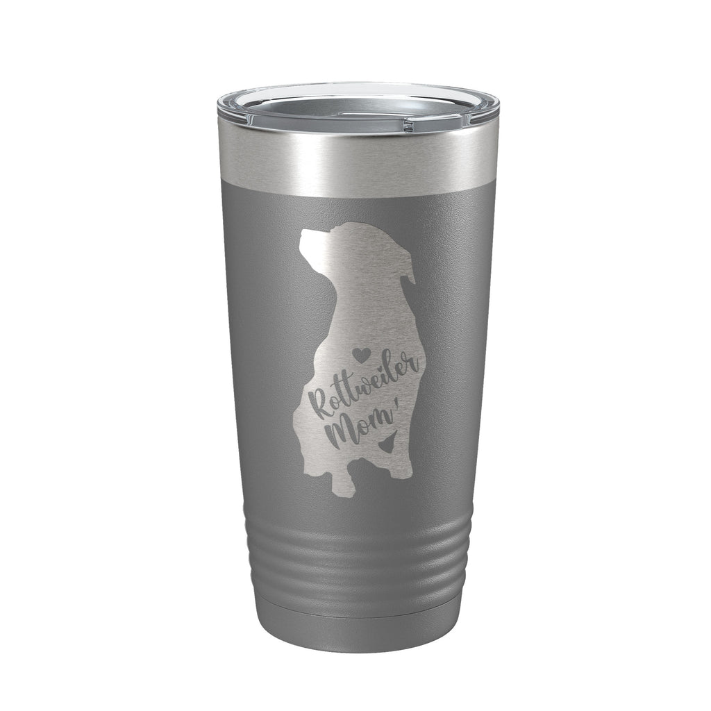 Rottweiler Mom Tumbler Dog Travel Mug Gift Insulated Laser Engraved Coffee Cup Rottie 20 oz